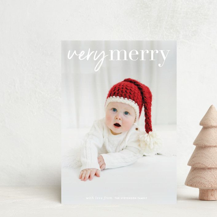 "very merry moment" - Customizable Holiday Postcards in White by Sara Hicks Malone. | Minted