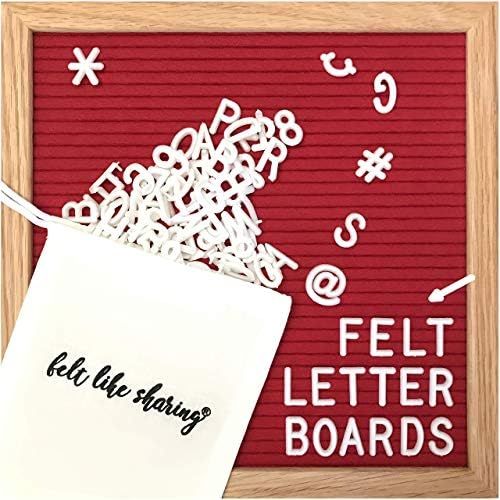 Felt Letter Board, 10x10in Changeable Letter Board with Letters White 300 Piece - Felt Message Board | Amazon (US)