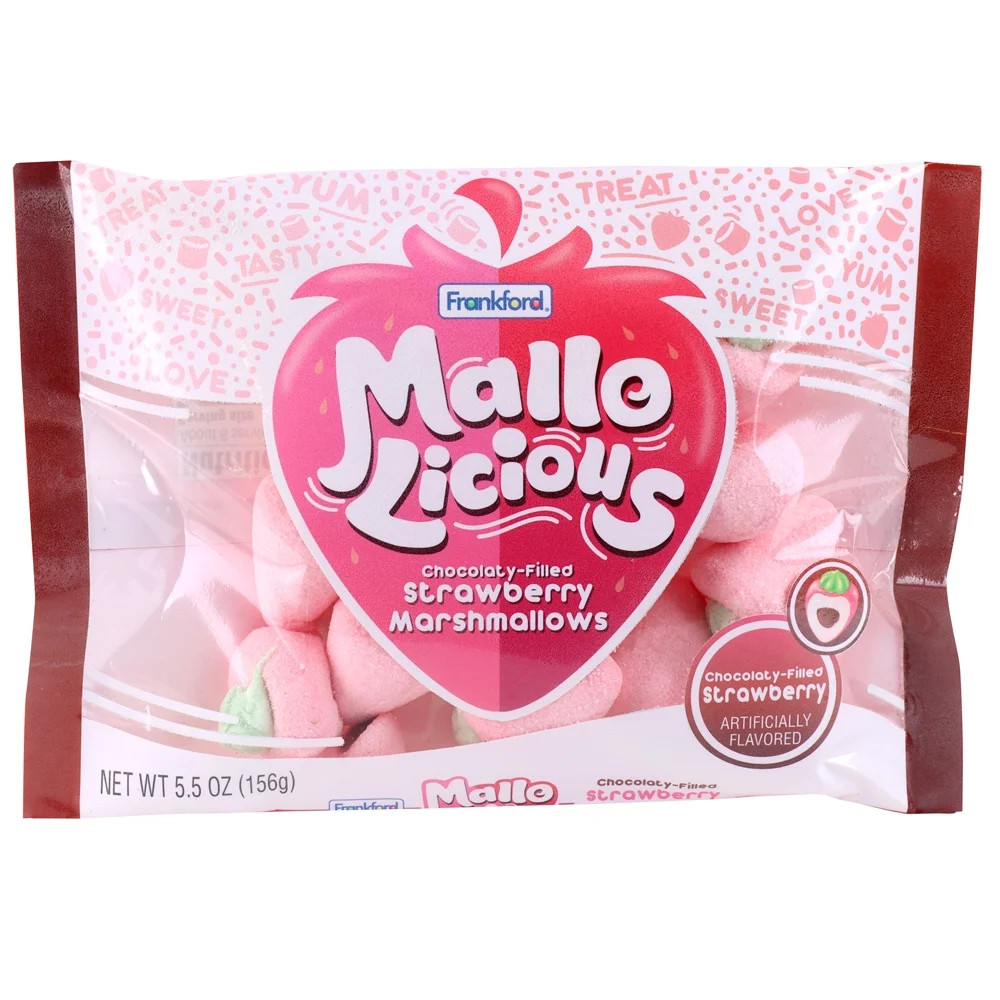 Frankford Mallolicious Strawberry Marshmallow with Chocolaty Fill 5.5oz Bag | Walmart (US)