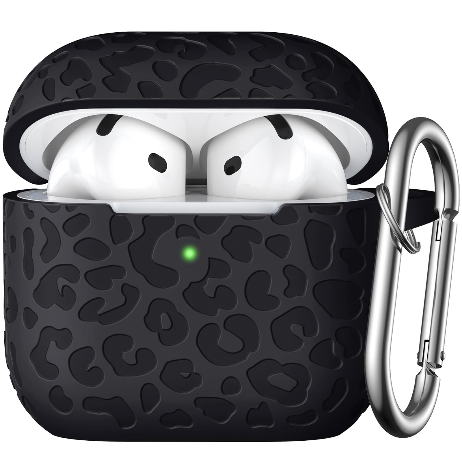 Leopard Engraved for AirPods 4 Case Cover 2024,Soft Silicone Protective Case Compatible with Appl... | Amazon (US)
