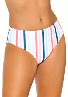 Crown & Ivy™ Striped Tummy Control Swim Bottoms | Belk