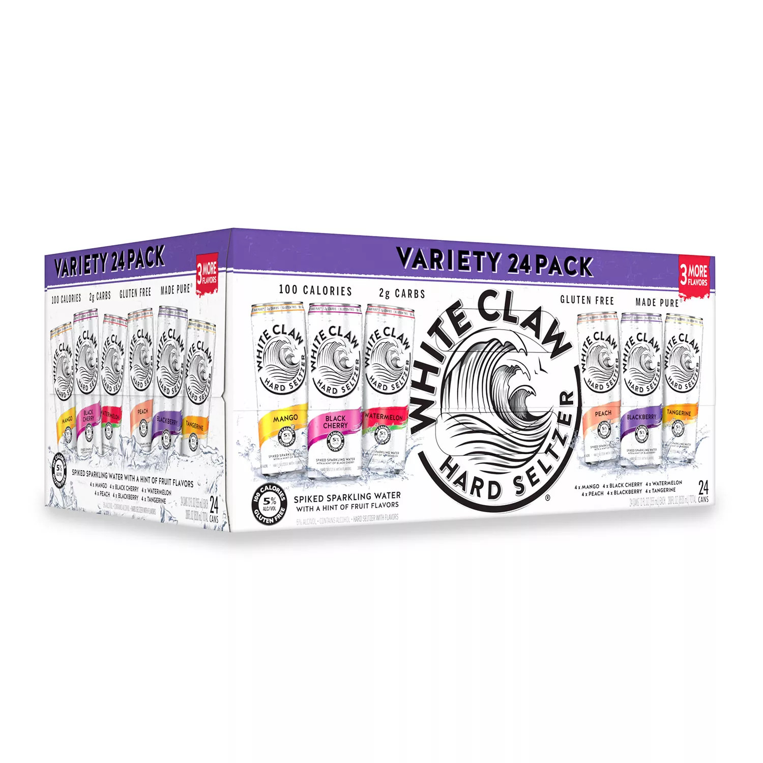 White Claw Hard Seltzer Variety Pack, 12 fl. oz. can, 24 pk. | Sam's Club