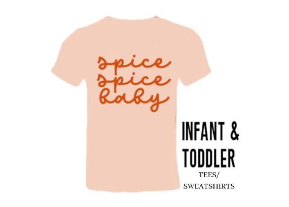 Spice Spice Baby, Jersey Shop Design, Fall Shirts, Pumpkin Spice, Funny Fall Shirts, Fall Toddler... | Etsy (US)