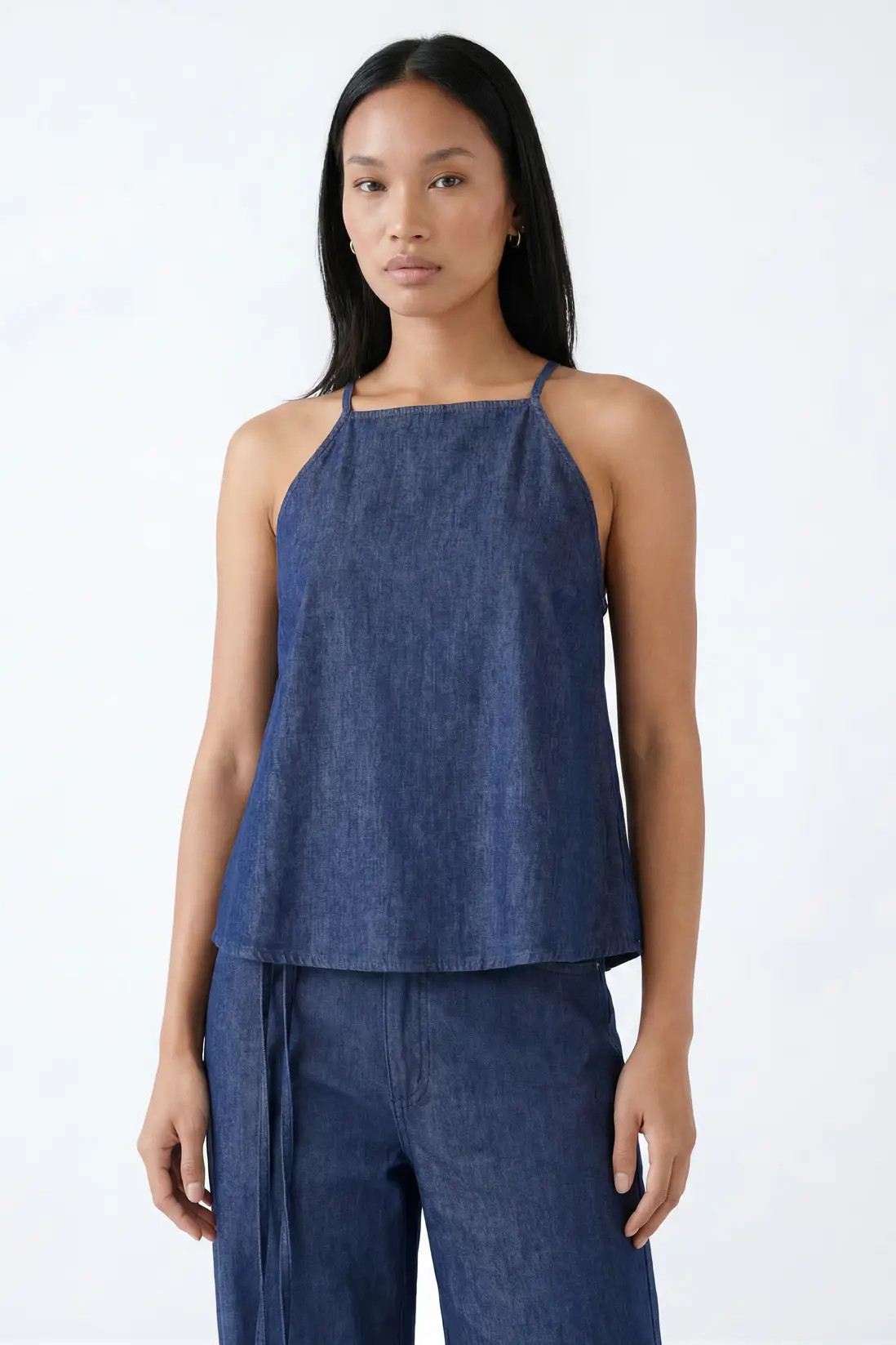 Indigo Chambray Cami Top | Boohoo | Boohoo.com (UK & IE)