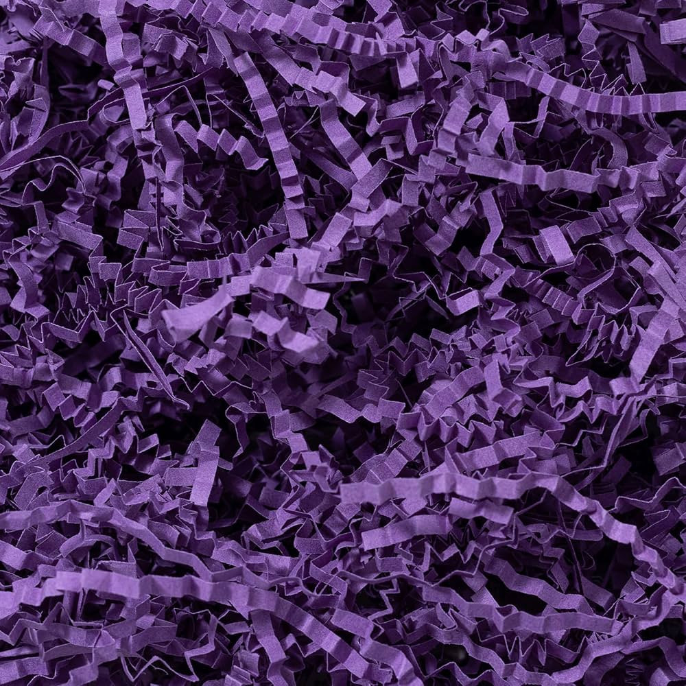 Mefleet 1/2 LB Crinkle Cut Paper Shred Filler 8 oz Purple Shredded Paper | Amazon (US)