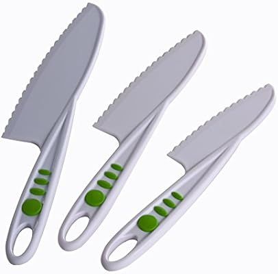 Curious Chef Kids Cookware - 3-Piece Knife Set I Real Utensils, Dishwasher Safe, BPA-Free I Kid-S... | Amazon (US)