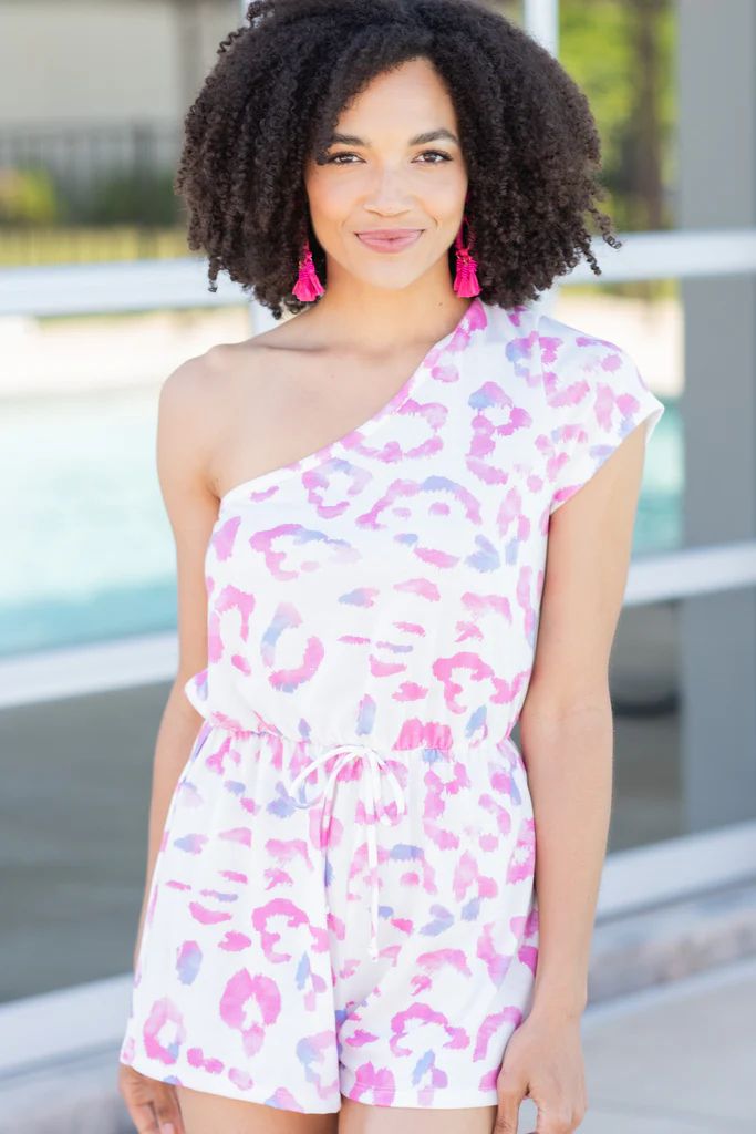You Know It Pink Leopard Romper | The Mint Julep Boutique
