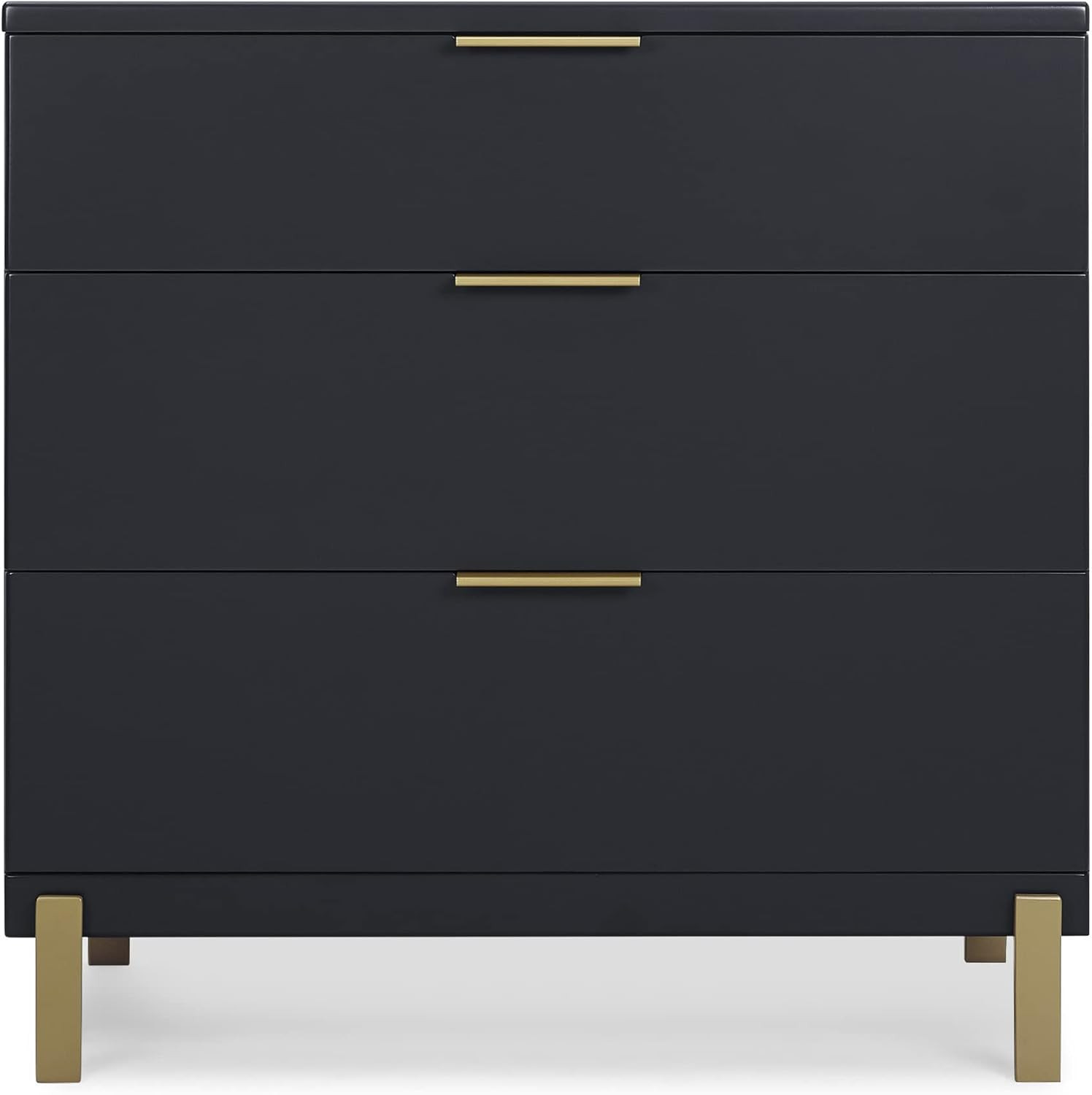Delta Children Hendrix 3 Drawer Dresser, Midnight Grey/Bronze | Amazon (US)