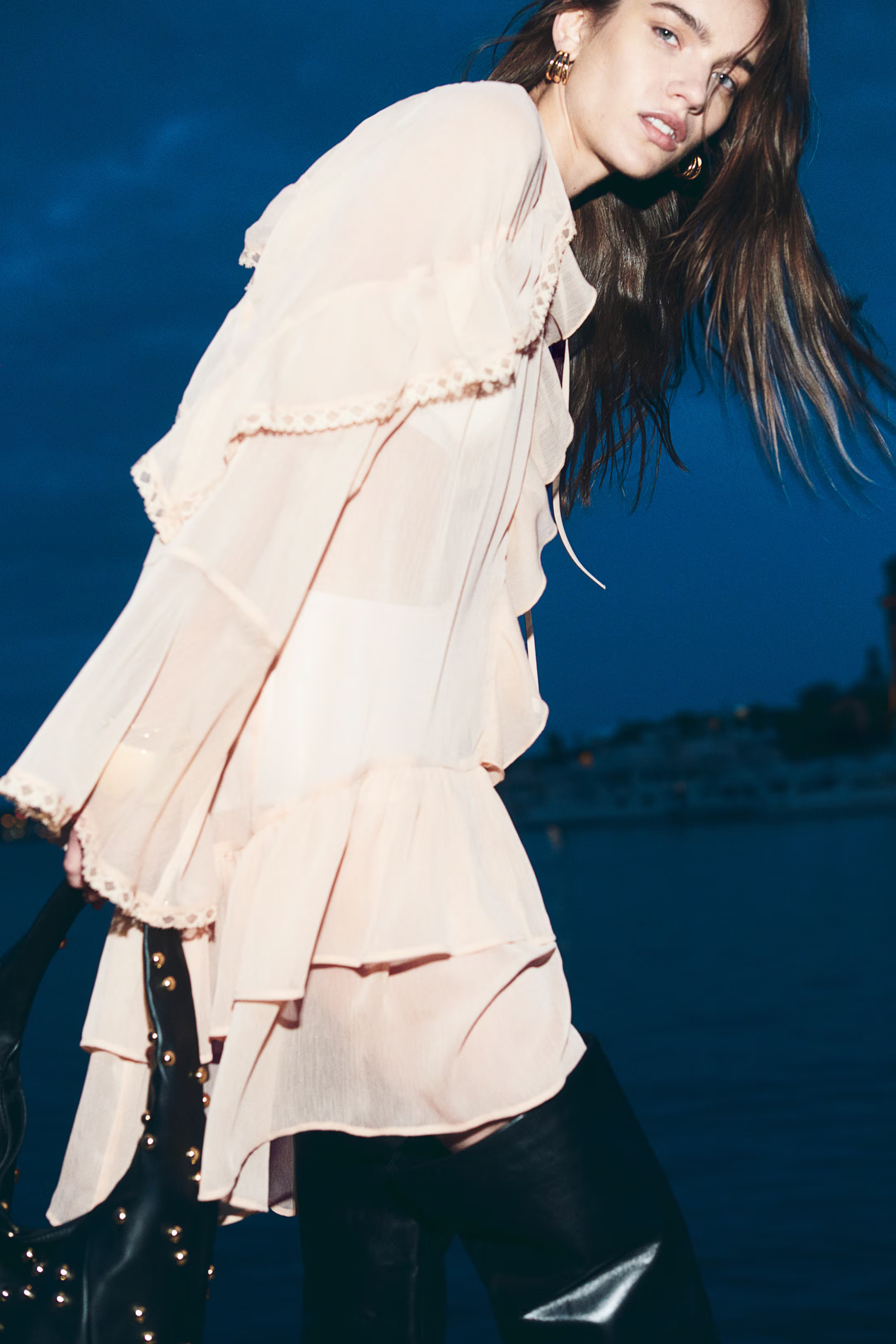 Flounced Chiffon Dress | H&M (US + CA)