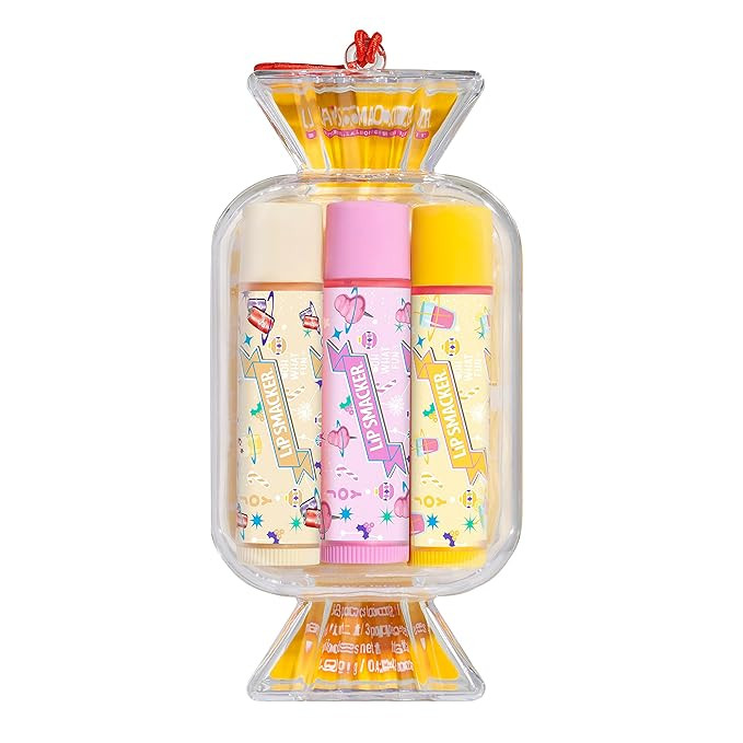 Lip Smacker Holiday Original & Best Flavored Lip Balm Candy Trio - Moisturizing, Soothing Cream S... | Amazon (US)