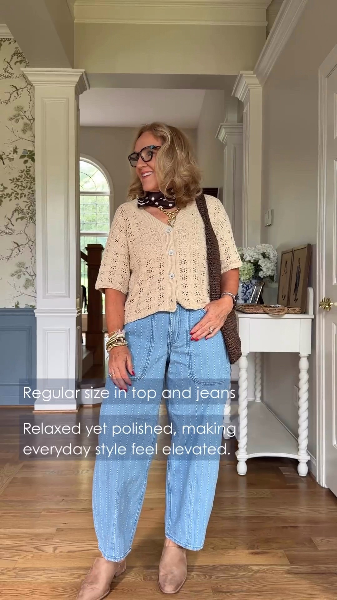 This open-knit cardigan is an easy way to make everyday denim feel more polished. The relaxed texture pairs beautifully with these light-wash jeans for a comfortable, elevated look. Wearing my regular size in the top and jeans.

💡 LTK MADE EASY
❤️ Heart = Support my posts!
🔖 Save = Get sale & restock alerts
📋 Lists = Keep favorites organized
📲 Share = Send lists and products to a friend. Hello, Christmas List!
💬 Comment = Ask me anything about what I'm wearing.:-)

#LTKootd #LTKdayinmylife #LTKOver40