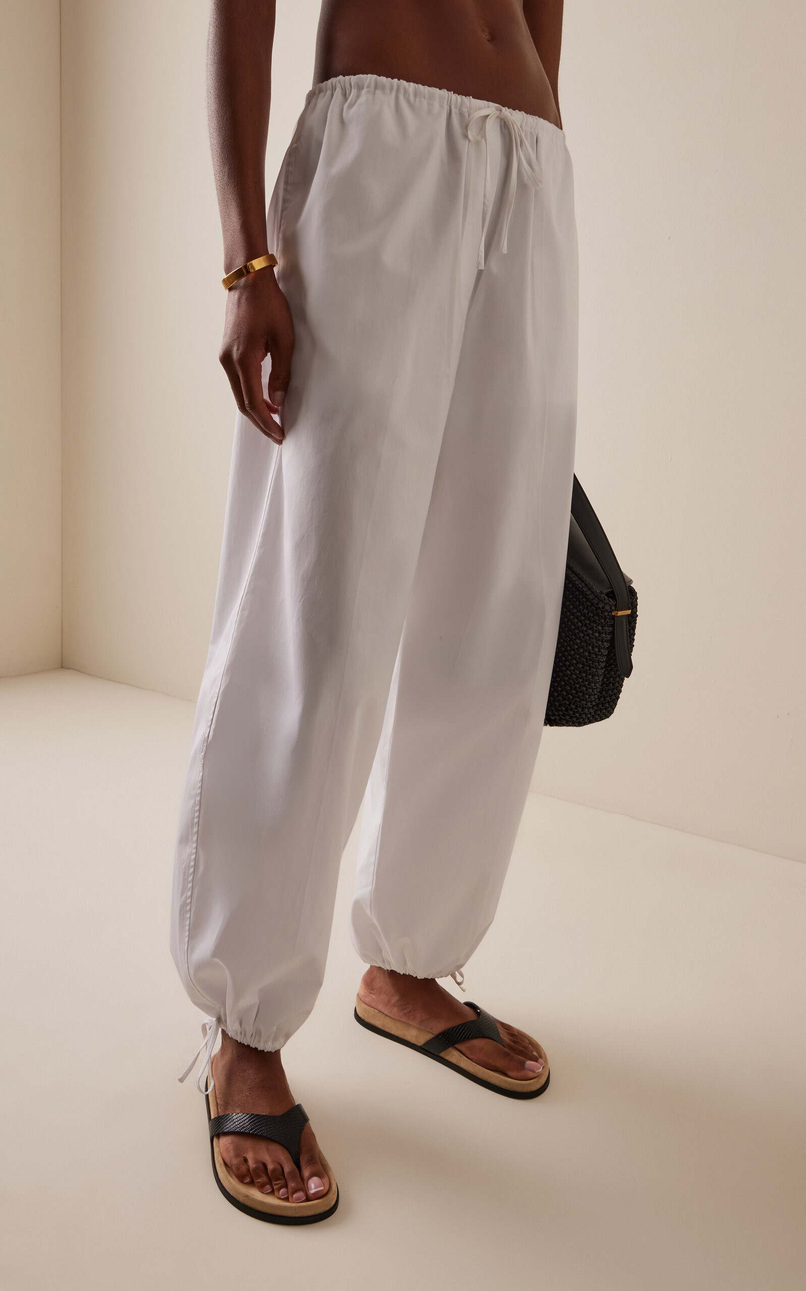 Tie-Detailed Organic Cotton Pants | Moda Operandi (Global)