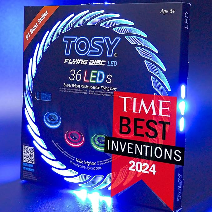 TOSY Flying Disc - 108 RGB Multicolor or 36 Monocolor LEDs, Super Bright, Smart Modes, Christmas ... | Amazon (US)