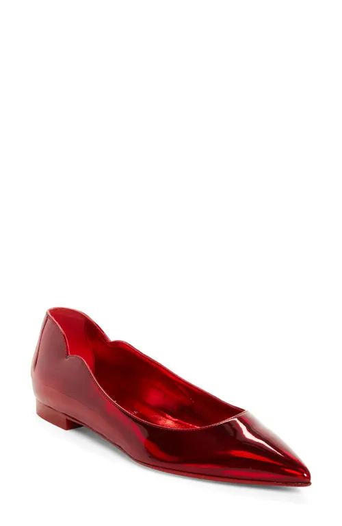 Christian Louboutin Hot Chickita Pointed Toe Flat in Loubi Red at Nordstrom, Size 11.5Us | Nordstrom