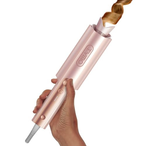 TYMO CurlPro Plus Automatic Rotating Curling Iron - Upgraded Long Barrel Curling Wand for Long Hair, Ceramic Hair Curler for Women, Anti-Scald, 600M Ionic, Dual Voltage, Gold Blush, 1 1/4 Inch | Amazon (US)