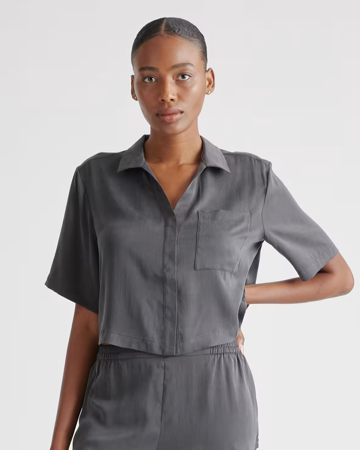100% Washable Silk Pajama Button Up Top | Quince