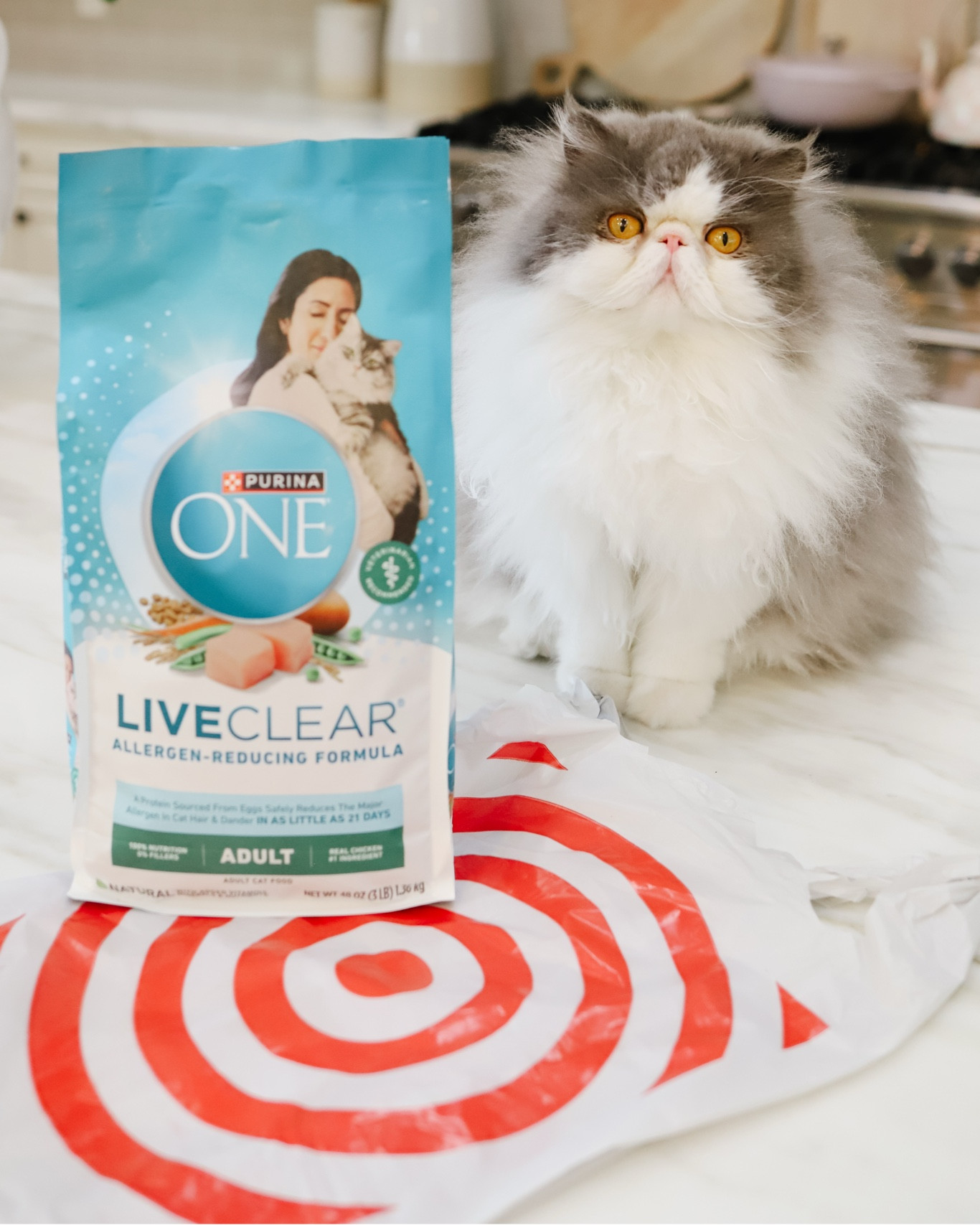 Did ya’ll know I’m sensitive to cat ALLERGENS?! SHOCKING I know! #ad For the past eight years I’ve been living with a stuffy nose and that’s why I’m so happy to be partnering with @target and @purinaone_us to share with you their revolutionary Purina ONE LiveClear pet food that helps reduce the major allergen found in cat hair and dander. This high-quality cat food key ingredient is an egg powder which neutralizes the allergen in a cats mouth and reduces the amount of allergens they transfer to their skin and fur while grooming! In return, leaving you itch free!

If you’re sensitive to cat allergens like me, definitely give Purina ONE and shop here or at target! #purinaone #purinaoneliveclear #TargetPartner #Target 

#LTKHome #LTKFamily #LTKKids