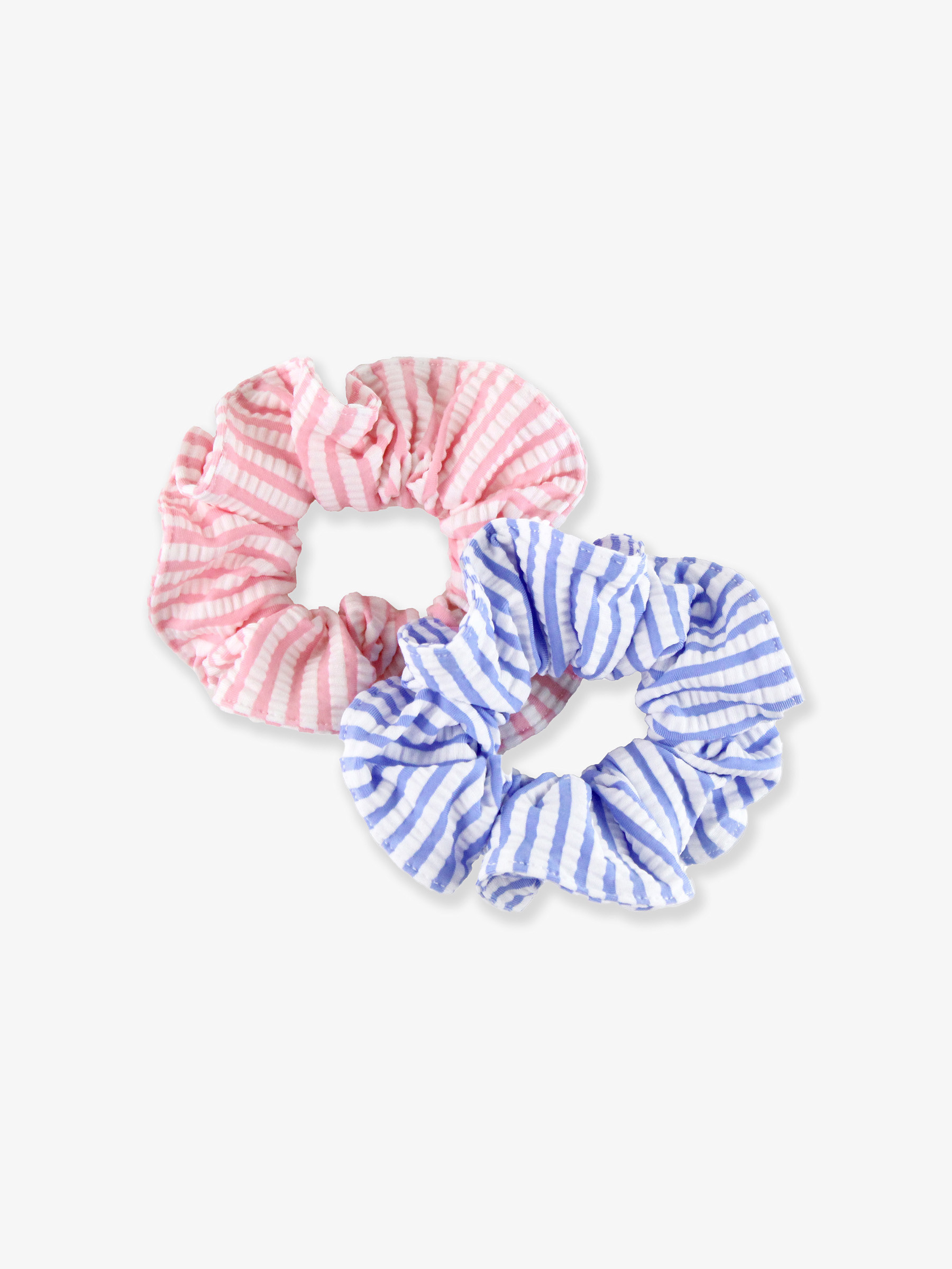 Seersucker 2-Pack Scrunchies | RuffleButts / RuggedButts