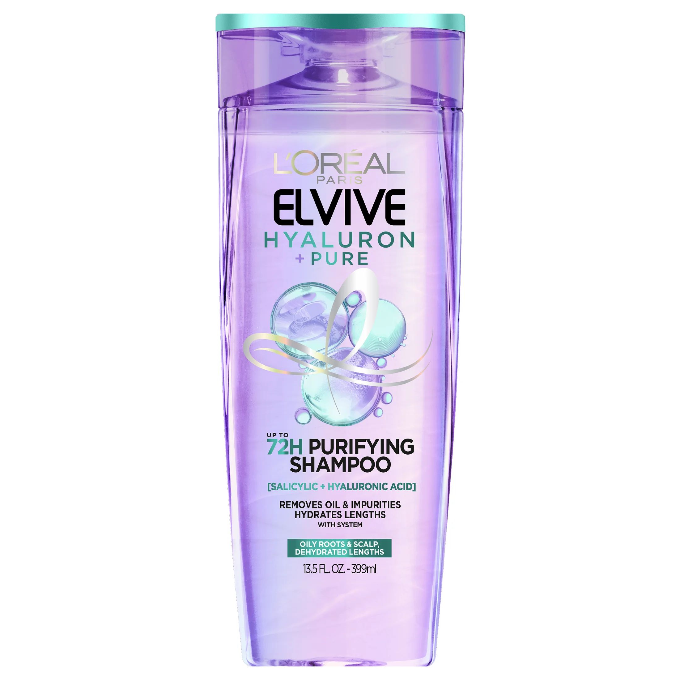 L'Oreal Paris Elvive Hyaluron Pure Shampoo for Oily Hair, 13.5 fl oz | Walmart (US)