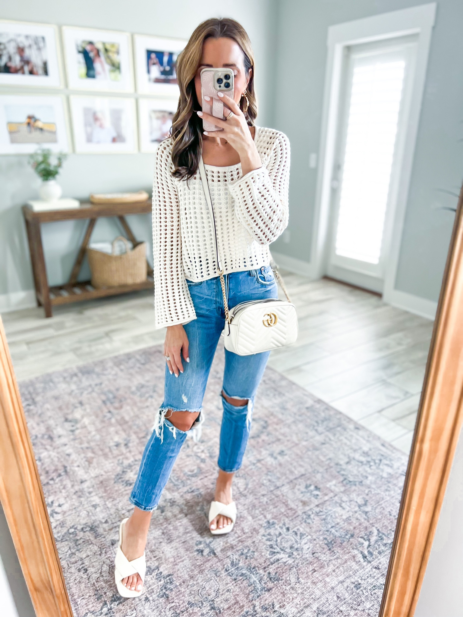 Spring outfit. Favorite jeans on sale . Abercrombie curve love ankle straight jean (23s). Target cream sweater (XXS). Target slide sandals (TTS). casual outfit. Mom outfit. Weekend outfit. Gucci small Marmont shoulder bag. 

* These are from the curve love line and perfect for my hourglass or pear shaped babes (these give you an extra 2 inches in the hips and the thighs). I did have to size down to a 23s. It’s an ankle jean so the short length comes a little above my ankle!

#LTKFind #LTKunder100 #LTKshoecrush