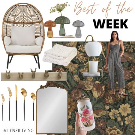 Best of the Week - all of the most clicked items of last week 

Home decor, patio decor, patio egg chair, Walmart finds, Walmart home, Walmart favorites, Walmart furniture, glass mushroom vase, mushroom Bud vase, shein finds, shein home, knit weighted blanket, bearaby blanket, tulip candle warmer, Amazon finds, Amazon home, Amazon favorites, madewell jumpsuit, green floral wallpaper, Wayfair finds, Wayfair favorites, Cottagecore, mushroom glass, mushroom coffee glass, etsy finds, etsy favorites, gold wall mirror, orange wall mirror, black and gold flatware, Amazon finds, Amazon home, Amazon favorites, woodland wall rack, work market finds, 

#LTKunder100 #LTKFind #LTKhome