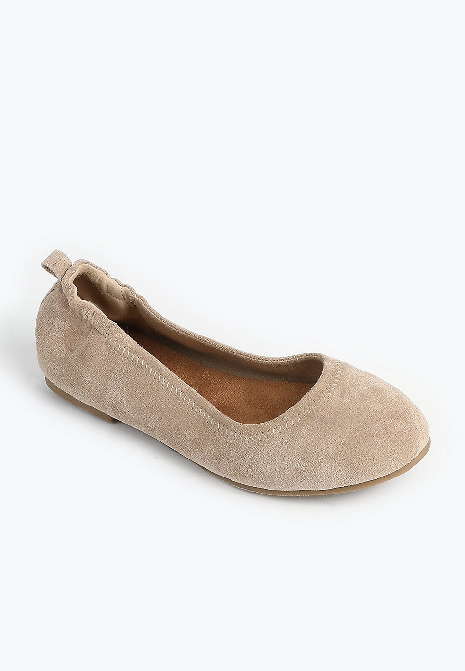 SuperCush Gwen Faux Suede Scrunch Back Ballet Flat | Maurices