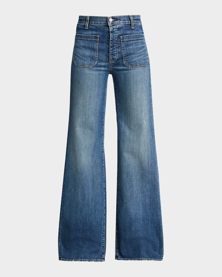 Nili Lotan Florence Denim Flare Jeans | Neiman Marcus