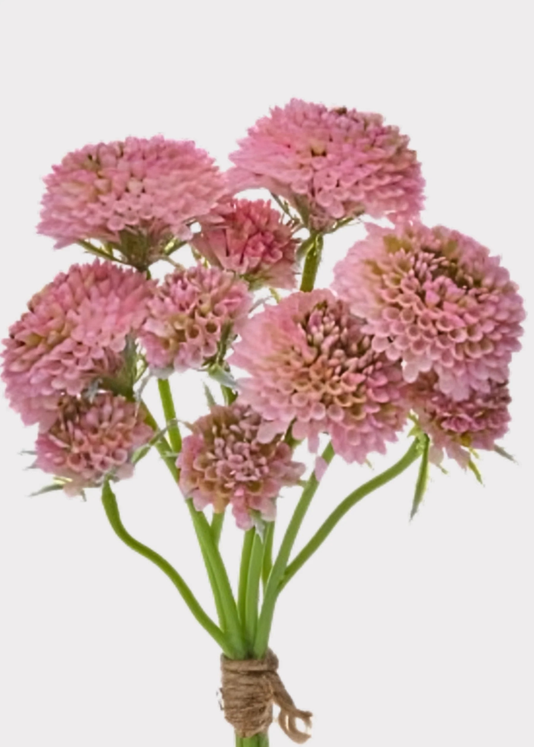 Mauve Pink Bundle of Fake Scabiosa Wildflowers - 14" | Afloral
