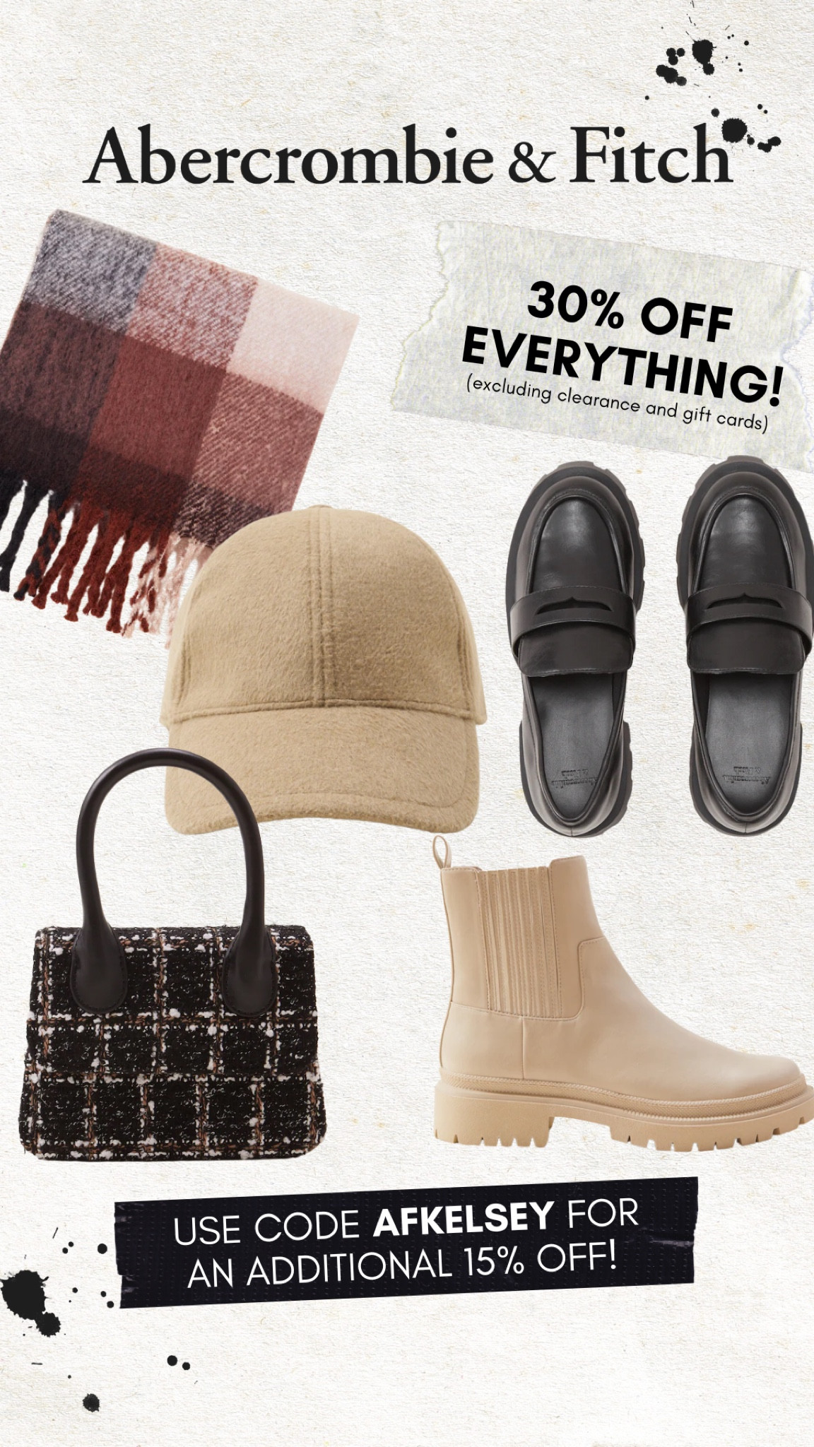 Code ‘AFKELSEY’ applied at checkout will get you an additional 15% off - so 45% off site wide + free shipping. Code is valid 11/23-11/28 🖤 

#LTKSeasonal #LTKGiftGuide #LTKHoliday