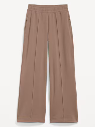 High-Waisted Dynamic Fleece Pintucked Wide-Leg Pants for Women | Old Navy (US)