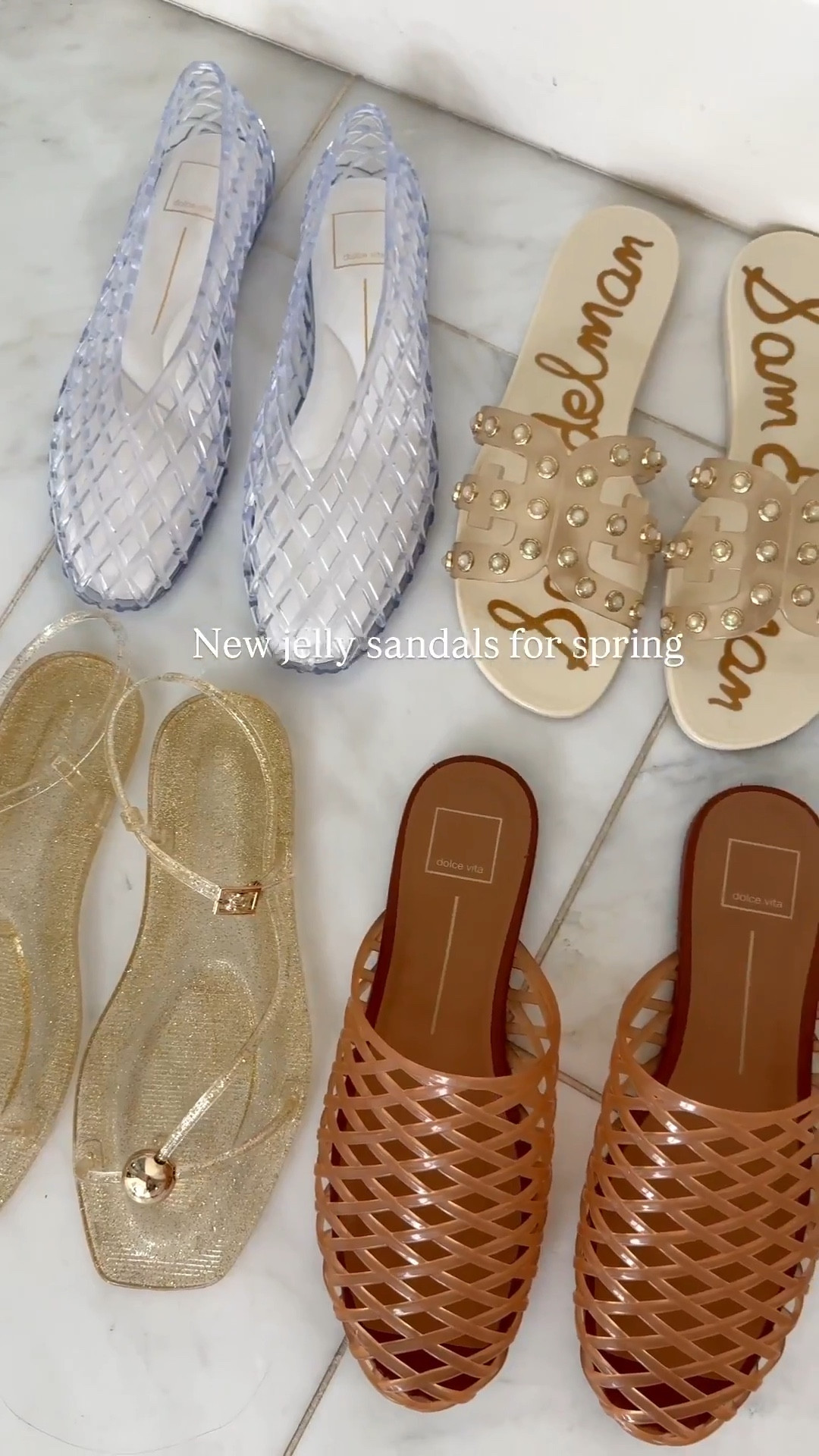 New jelly sandals I have been loving for spring and summer. 