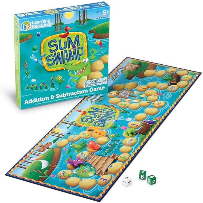 Learning Resources Sum Swamp Game, Homeschool, Addition/Subtraction, Early Math Skills, Math Game... | Amazon (US)