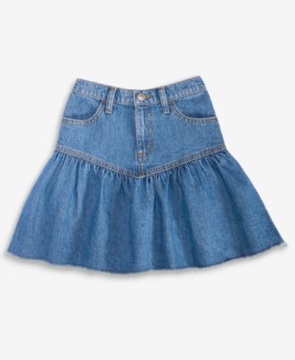 Epic Threads Little & Big Girls Indigo Cotton Denim Ruffle Skirt, Exclusively at Macy's - Millie Was | Macy's