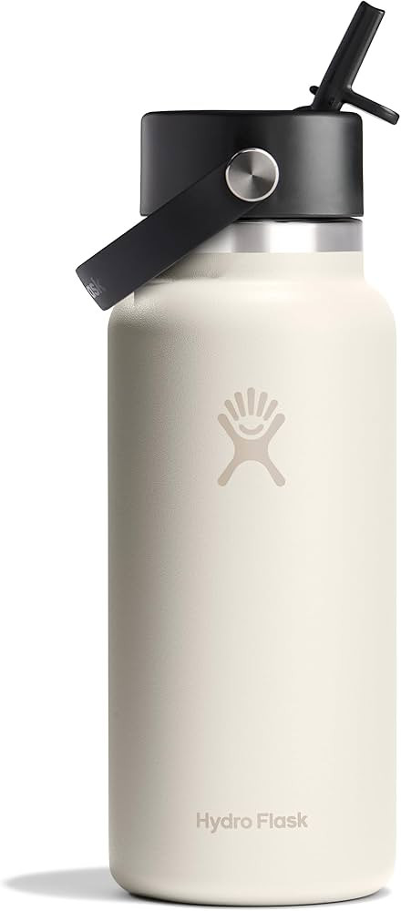Hydro Flask Water Bottle - Insulated Stainless Steel - Wide Straw Lid, Non Spill, Leakproof in 32... | Amazon (US)