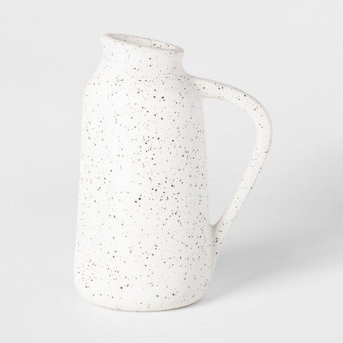 Vase Watering Can Speckled Glaze - White - Threshold™ | Target