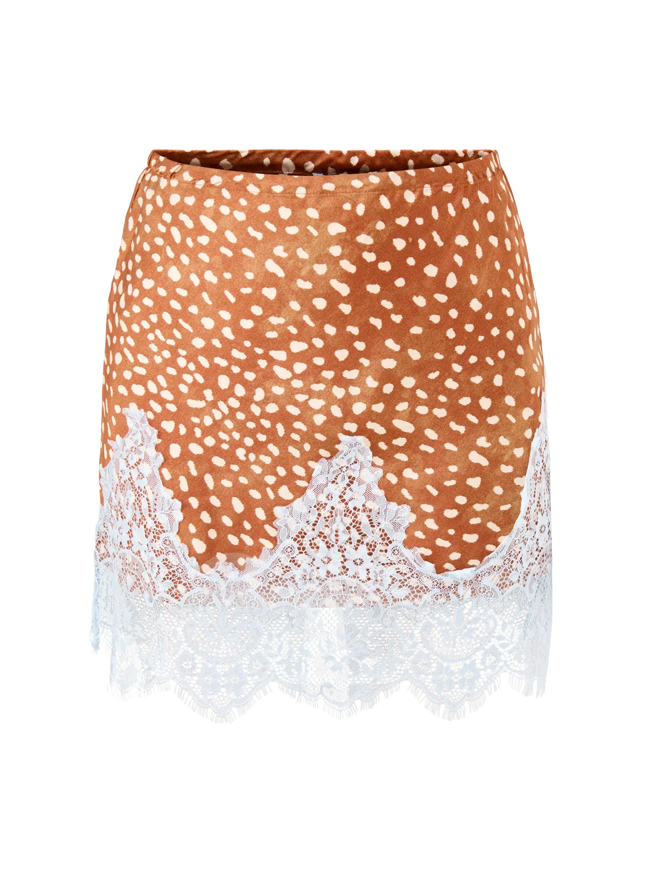 Deer Print Mini Maeva Skirt Brown | Fenwick UK