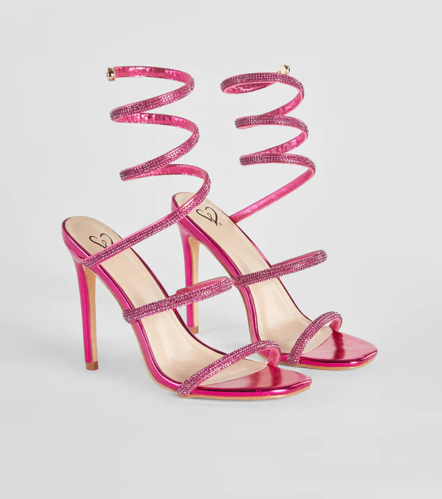 Signature Glam Rhinestone Spiral Stiletto Heels | Windsor Stores