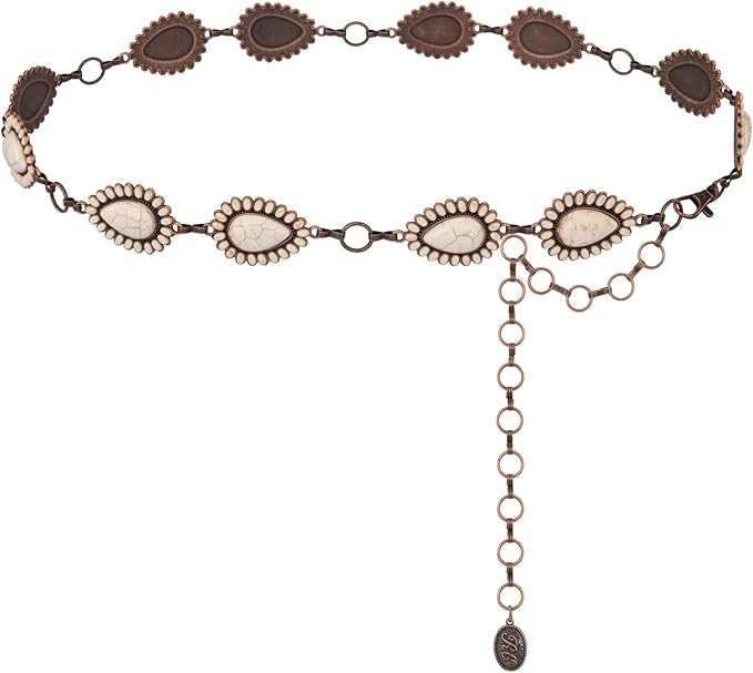 Montana West Rustic Couture's Large Western Concho Metal Belts for Women Cowgirl | Amazon (US)