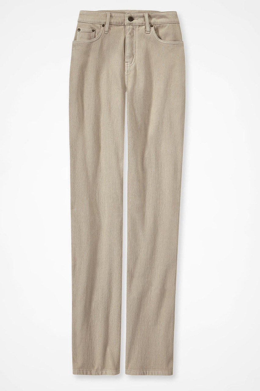 Knit Denim High Rise Straight-Leg Jeans | Coldwater Creek