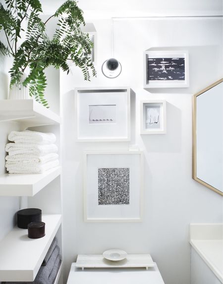 simple decorative touches can elevate any space. i especially love them in a bathroom. 

use cuttings from art books or magazines in simple white gallery frames for an inexpensive way to decorate without worry.

a brass mirror instead of a basic medicine cabinet automatically brings the space to the next level.

#LTKbeauty #LTKhome