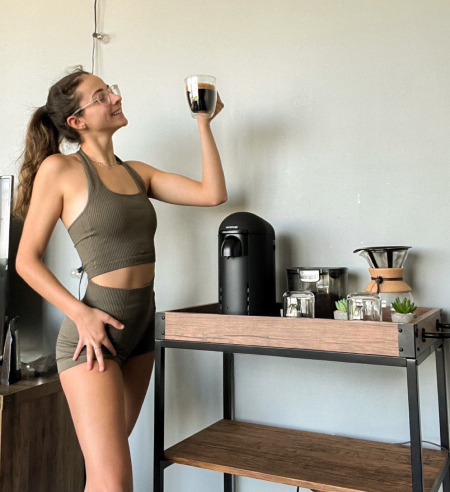 I was able to decorate and create my own little coffee bar. A literal dream come true @Walmart #WalmartPartner #Walmart #WalmartBacktoCollege @shop.ltk #liketkit