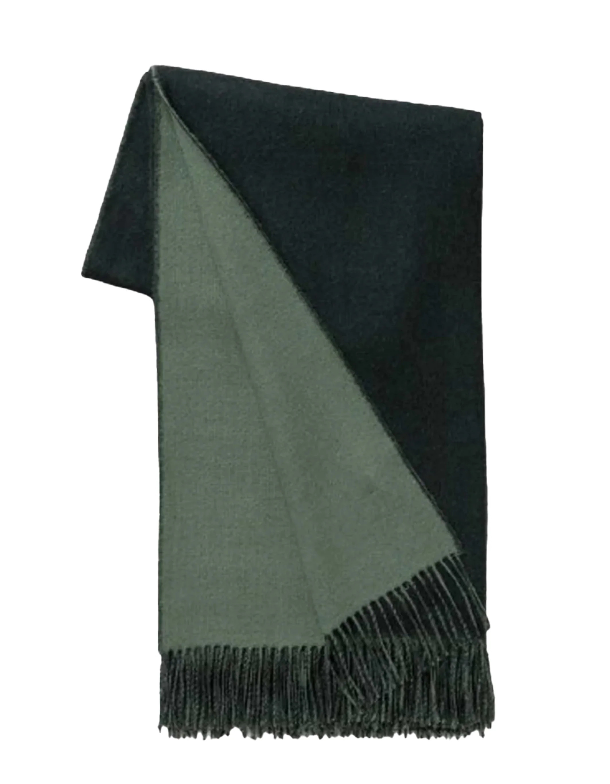 Alicia Adams Alpaca Reversible Throw Velvet Green and Sage | Weston Table