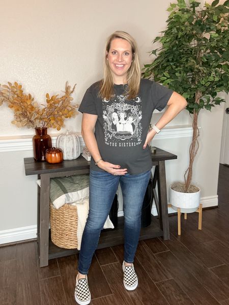 Sharing a fun Halloween outfit from Target!! 🎃 I sized up to a large in the graphic tee at 28+ weeks pregnant. My jeans and under $30 because they are on sale!!! 

Halloween, fall outfits, maternity, jeans, Halloween outfit, Target style, Target 

#LTKsalealert #LTKbump #LTKHalloween