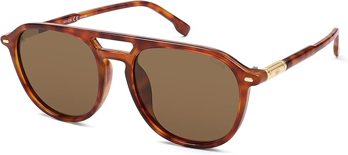 SOJOS Retro Polarized Aviator Sunglasses for Women Men,Trendy Square Shades UV400 Protection SJ26... | Amazon (US)