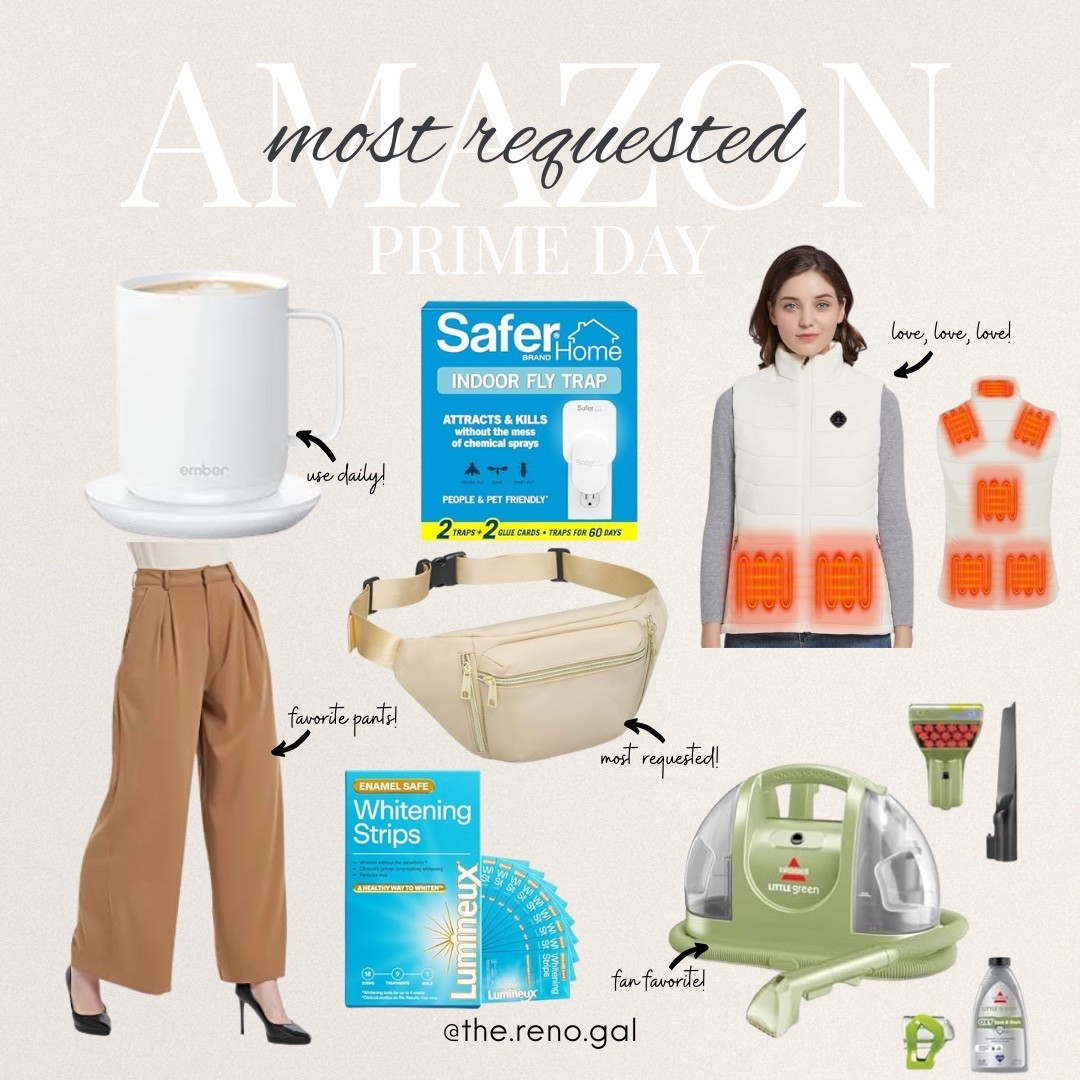 These are my most requested links and my  most-used Amazon finds.

Heated vest, little green machine, carpet cleaner, teeth whitening strips, nest work trousers, fanny pack that fits iPhone 16 Pro Max, SaferHome fly trap, Ember heated mug

#LTKFinds #CoffeeLover #HomeFavorites #AmazonPrime

#LTKSaleAlert #LTKHome #LTKFindsUnder100