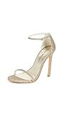 Stuart Weitzman Women's Nudist 110mm Sandals, Platinum, Metallic, Gold, 9.5 Medium US | Amazon (US)