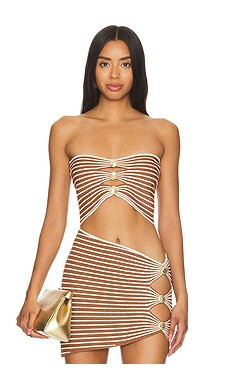 retrofete Adelie Top in Metallic Caramel from Revolve.com | Revolve Clothing (Global)