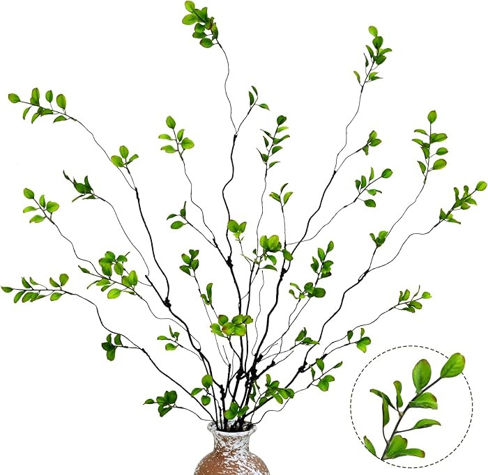 Waipfaru 6PCS Artificial Ficus Branches for Vase, Faux Greenery Stems for Vase Filler, 47in Reali... | Amazon (US)