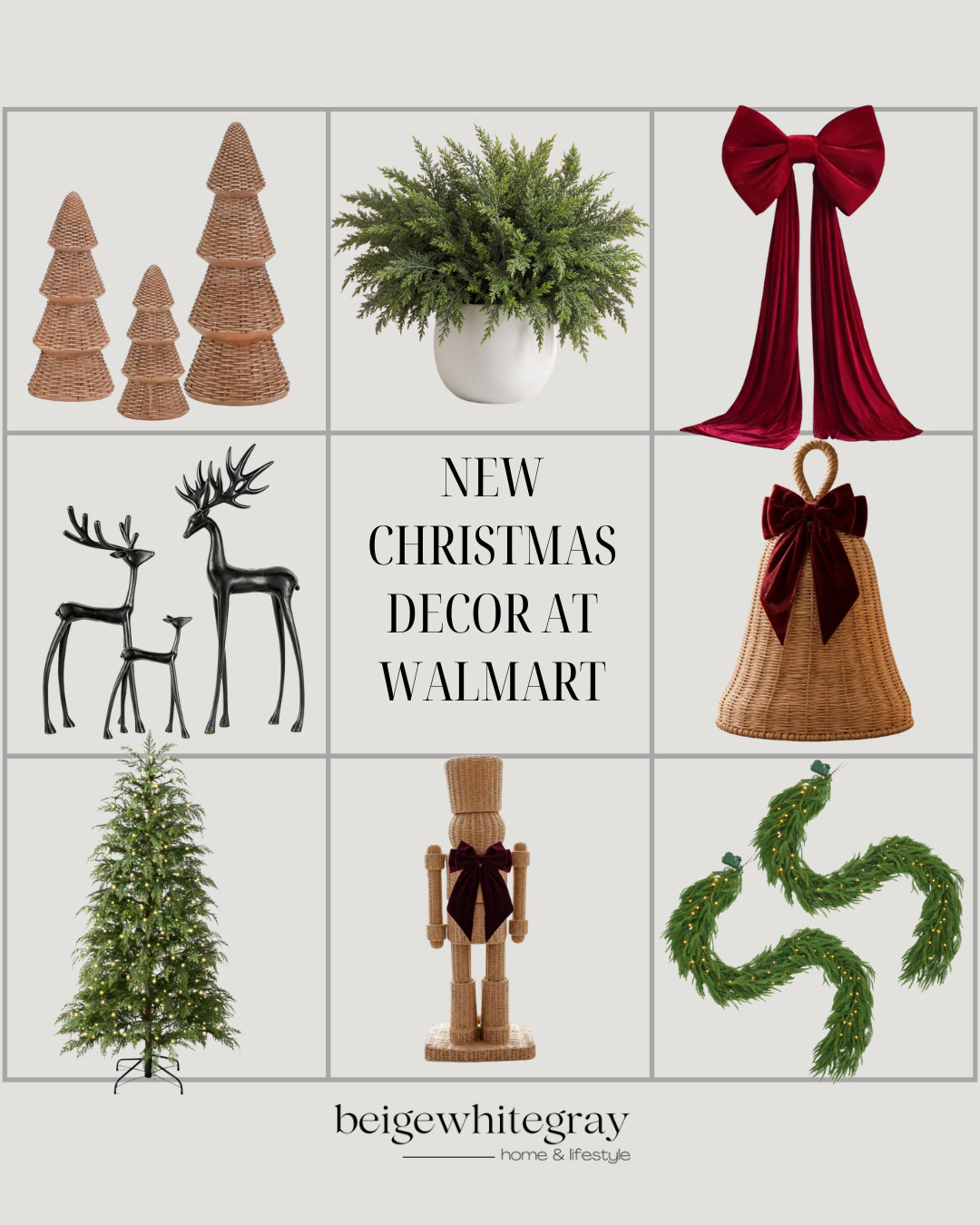 New Christmas Decor at Walmart:
Walmart Christmas decor, Walmart Christmas finds, new Walmart Christmas decor, Walmart holiday decor, Christmas decor 2026, affordable Christmas decor, designer inspired Walmart finds, woven Christmas decor, rattan Christmas decor, wicker Christmas trees, wicker Christmas bell, wicker nutcracker, Christmas reindeer decor, velvet Christmas bows, red velvet bow decor, pre lit Christmas tree, Christmas garland, pre lit garland, traditional Christmas decor, classic Christmas decor, red and green Christmas decor, elevated Christmas decor, cozy Christmas home, holiday decorating ideas, Walmart home finds

#LTKSeasonal #LTKHome
