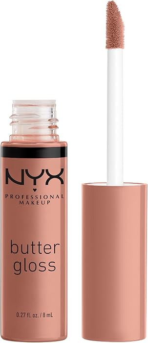 NYX PROFESSIONAL MAKEUP Butter Gloss, Non-Sticky Lip Gloss - Madeleine (Mid-Tone Nude) | Amazon (US)
